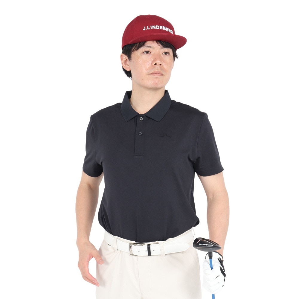 J.LINDEBERG（メンズ）ゴルフウェア 冷感 速乾 シームレス バックブリッジ 半袖 ポロシャツ 071-22863-019