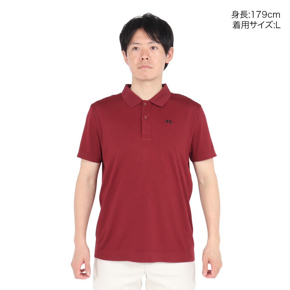 J.LINDEBERG（メンズ）ゴルフウェア 冷感 速乾 シームレス バックブリッジ 半袖 ポロシャツ 071-22863-068