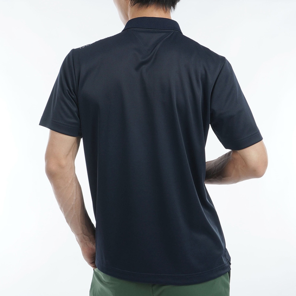 トミー ヒルフィガー ゴルフ（TOMMY HILFIGER GOLF）（メンズ）ゴルフウェア 吸水速乾 ベーシックフラッグ 半袖 ポロシャツ THMA493-NVY
