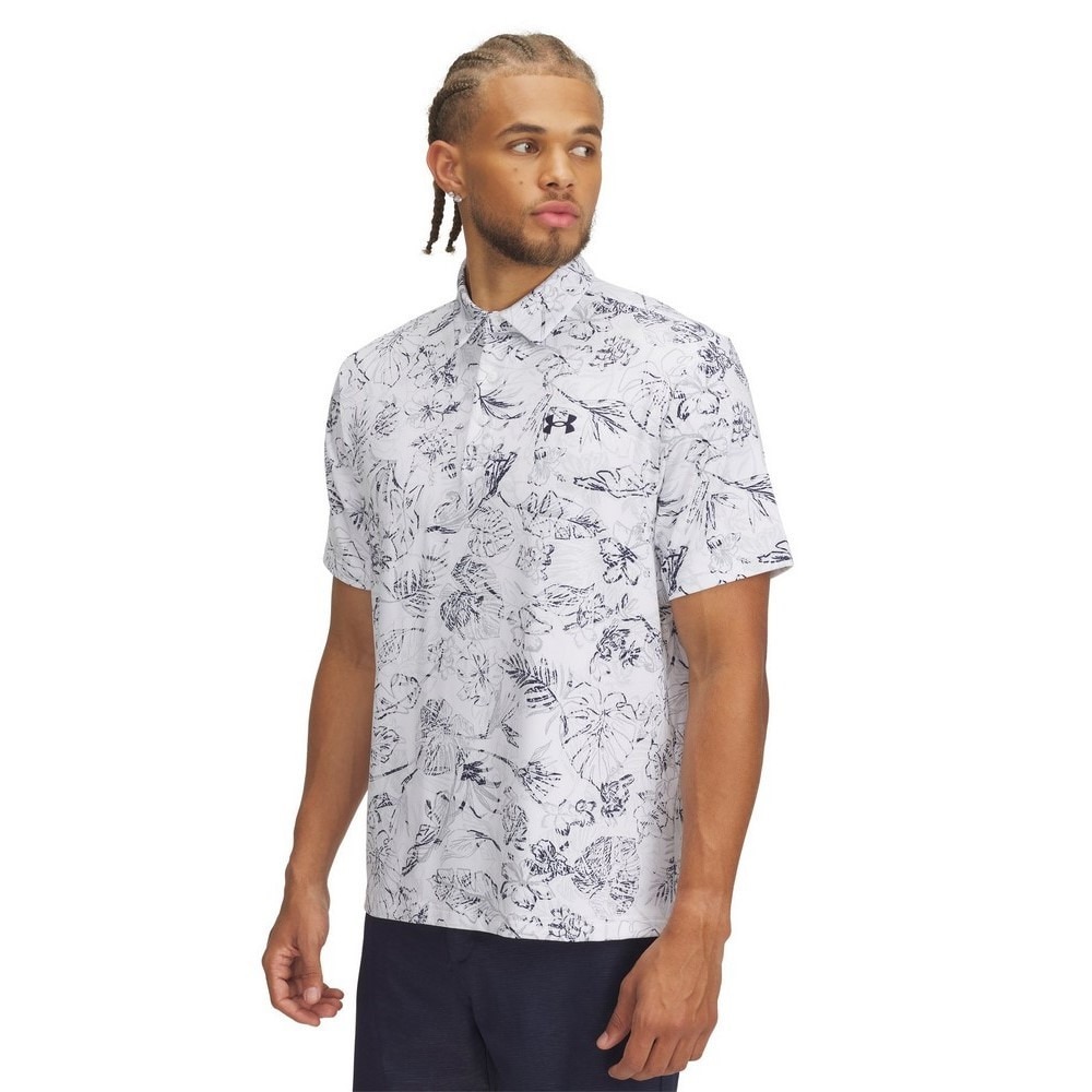 アンダーアーマー（UNDER ARMOUR）（メンズ）ゴルフウェア 吸汗速乾 プレーオフ3.0 プリント 半袖ポロシャツ 1378677 118