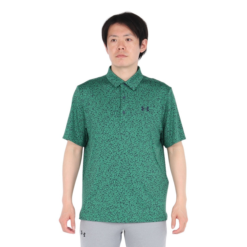 アンダーアーマー（UNDER ARMOUR）（メンズ）ゴルフウェア 吸汗速乾 プレーオフ3.0 プリント 半袖ポロシャツ 1378677 305