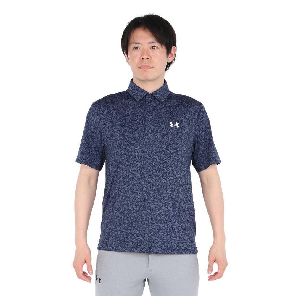 アンダーアーマー（UNDER ARMOUR）（メンズ）ゴルフウェア 吸汗速乾 プレーオフ3.0 プリント 半袖ポロシャツ 1378677 424