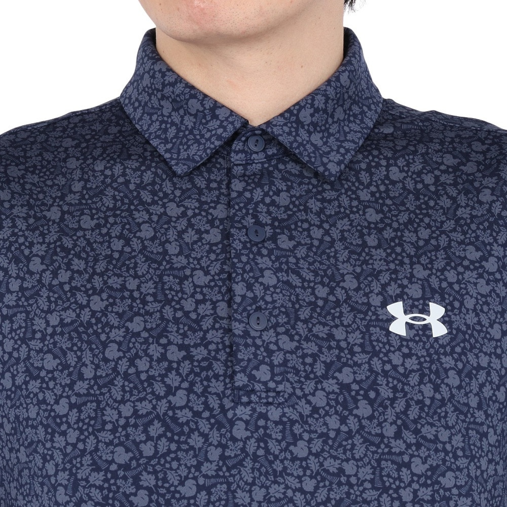 アンダーアーマー（UNDER ARMOUR）（メンズ）ゴルフウェア 吸汗速乾 プレーオフ3.0 プリント 半袖ポロシャツ 1378677 424