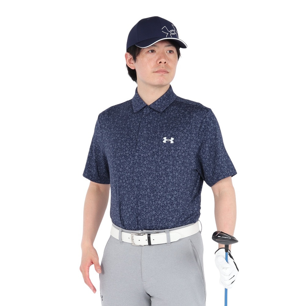 アンダーアーマー（UNDER ARMOUR）（メンズ）ゴルフウェア 吸汗速乾 プレーオフ3.0 プリント 半袖ポロシャツ 1378677 424