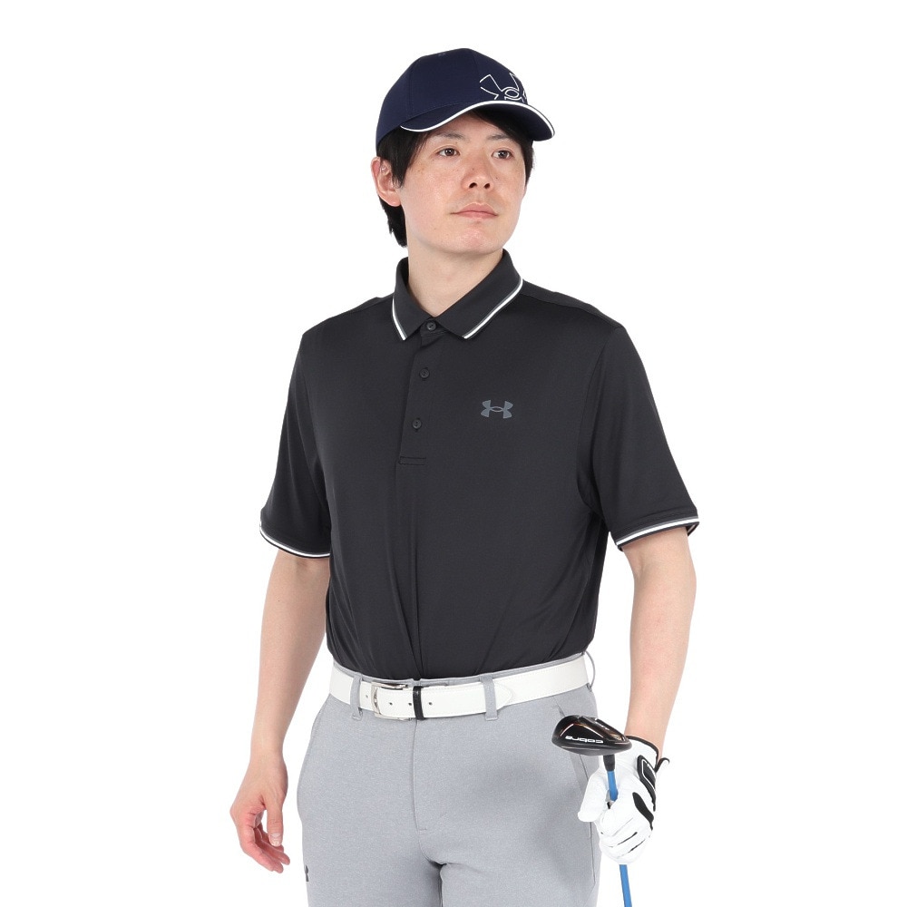 アンダーアーマー（UNDER ARMOUR）（メンズ）ゴルフウェア プレーオフ3.0 半袖 リブポロシャツ 1388156 001