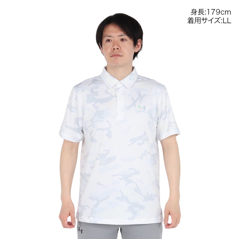 アンダーアーマー（UNDER ARMOUR）（メンズ）ゴルフウェア アーマードライ カモ 半袖 ポロシャツ 6001248 100