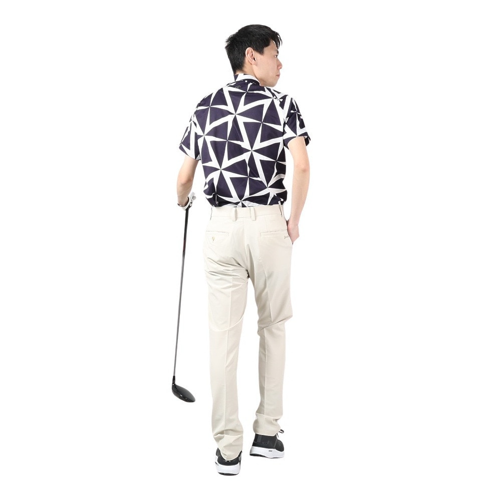 スリクソン（SRIXON）（メンズ）ゴルフウェア 吸汗 UVカット 半袖 松山プロ共同開発 ウインドミルプリントシャツ RGMXJA01 NV00