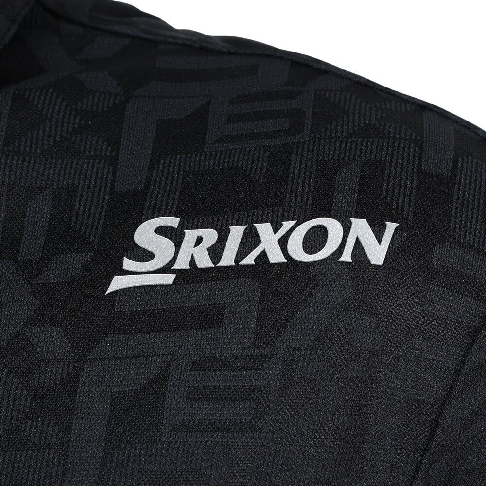 スリクソン（SRIXON）（メンズ）ゴルフウェア 半袖 吸汗速乾 ロゴパターンジャガードシャツ RGMXJA04 BK00