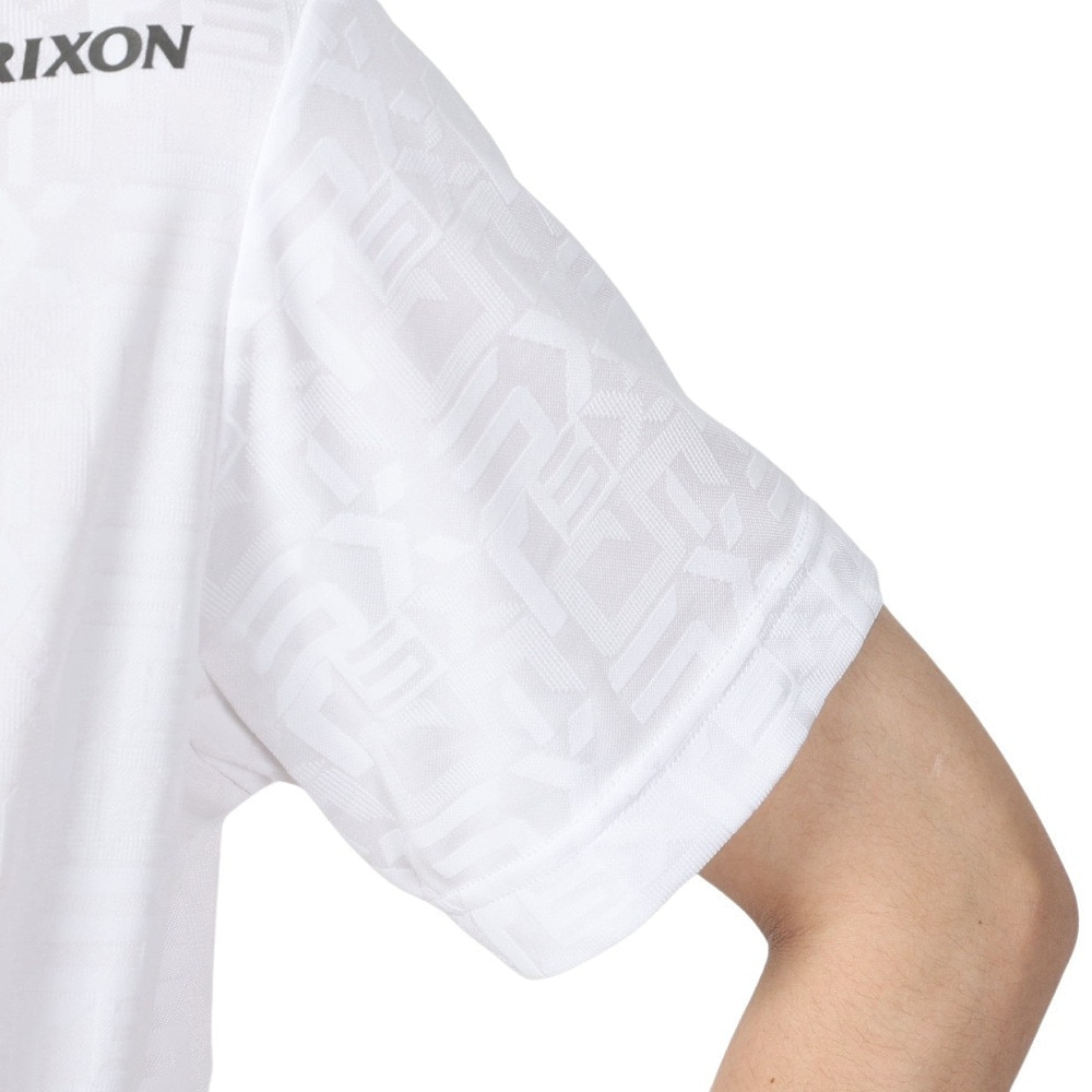 スリクソン（SRIXON）（メンズ）ゴルフウェア 半袖 吸汗速乾 ロゴパターンジャガードシャツ RGMXJA04 WH00