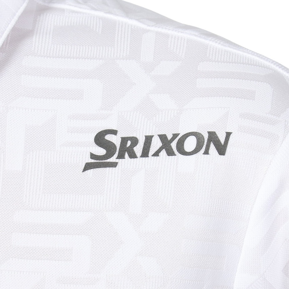 スリクソン（SRIXON）（メンズ）ゴルフウェア 半袖 吸汗速乾 ロゴパターンジャガードシャツ RGMXJA04 WH00