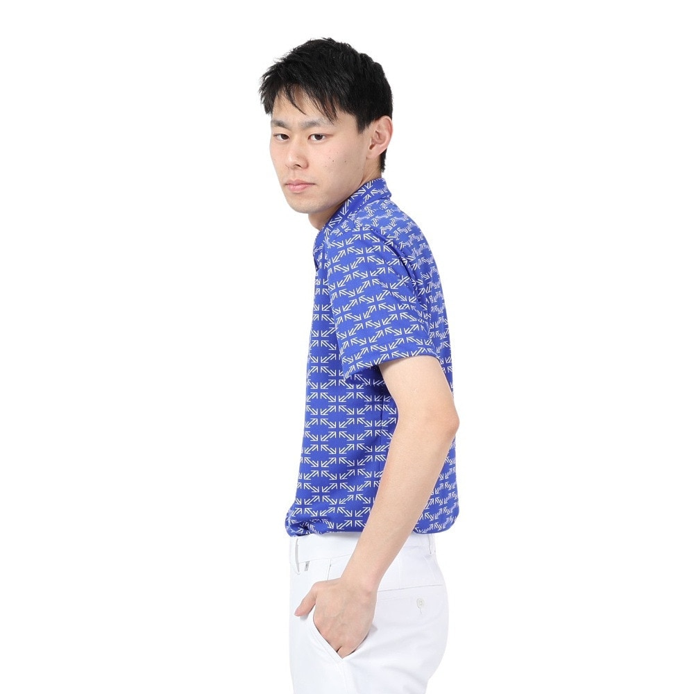 スリクソン（SRIXON）（メンズ）ゴルフウェア 松山英樹プロ レプリカモデル 吸汗速乾 半袖プリントシャツ RGMXJA18 BL00