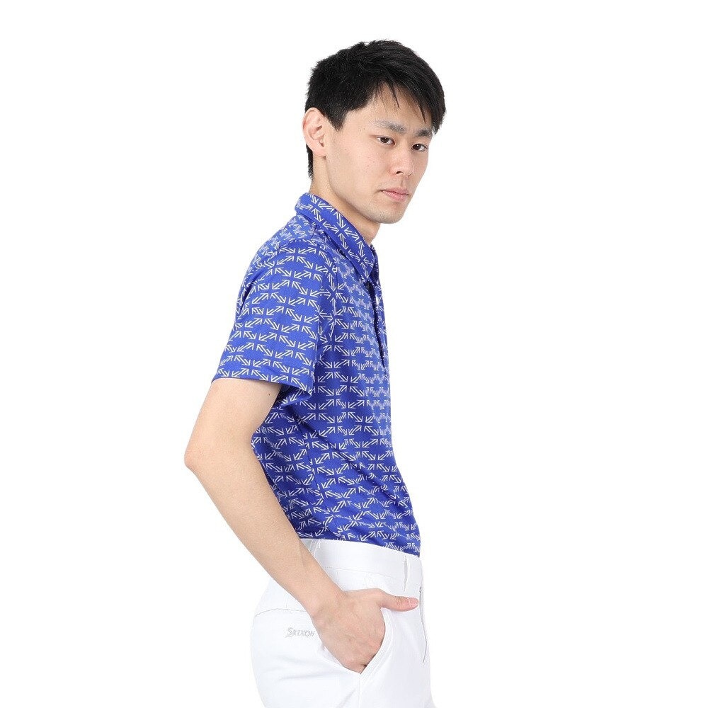 スリクソン（SRIXON）（メンズ）ゴルフウェア 松山英樹プロ レプリカモデル 吸汗速乾 半袖プリントシャツ RGMXJA18 BL00