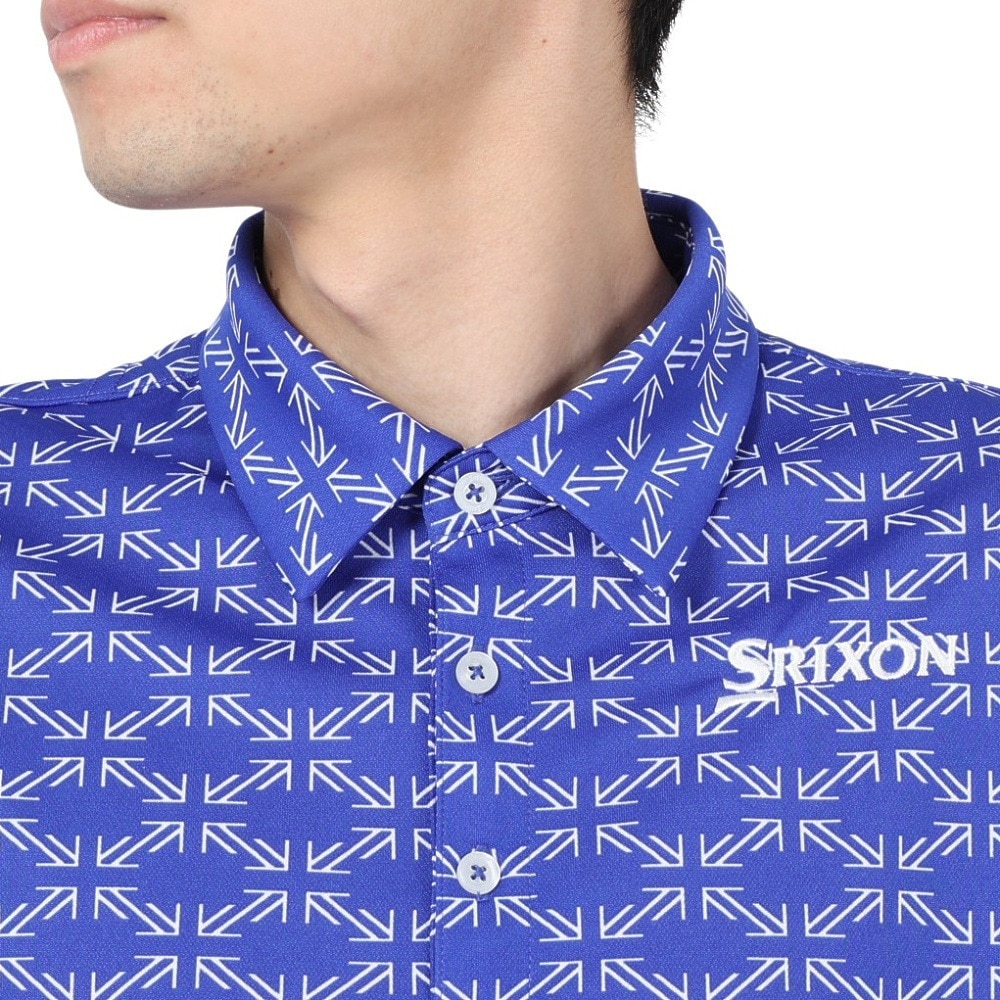 スリクソン（SRIXON）（メンズ）ゴルフウェア 松山英樹プロ レプリカモデル 吸汗速乾 半袖プリントシャツ RGMXJA18 BL00