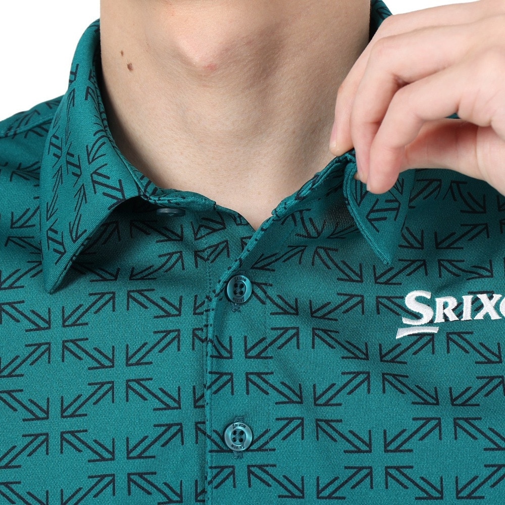 スリクソン（SRIXON）（メンズ）ゴルフウェア 松山英樹プロ レプリカモデル 吸汗速乾 半袖プリントシャツ RGMXJA18 GR00