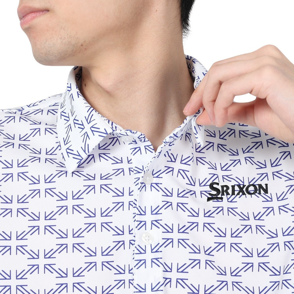 スリクソン（SRIXON）（メンズ）ゴルフウェア 松山英樹プロ レプリカモデル 吸汗速乾 半袖プリントシャツ RGMXJA18 WH00