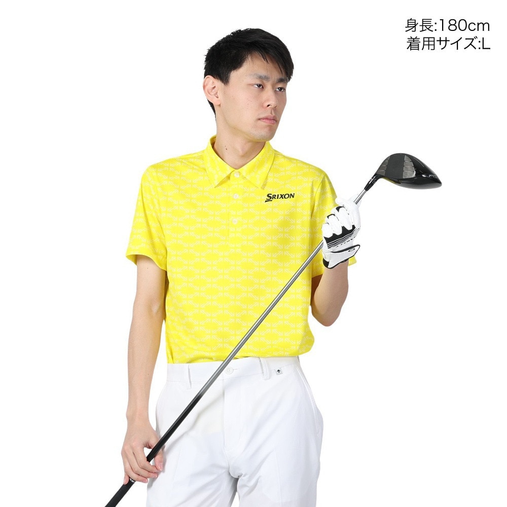 スリクソン（SRIXON）（メンズ）ゴルフウェア 松山英樹プロ レプリカモデル 吸汗速乾 半袖プリントシャツ RGMXJA18 YL00