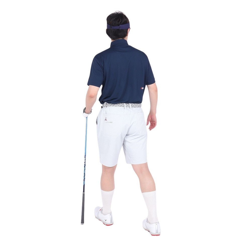 ルコックスポルティフ（lecoqsportif）（メンズ）ゴルフウェア 吸汗速乾 ストレッチフォーサー ベーシックデザイン半袖シャツ QGMXJA02 NV00