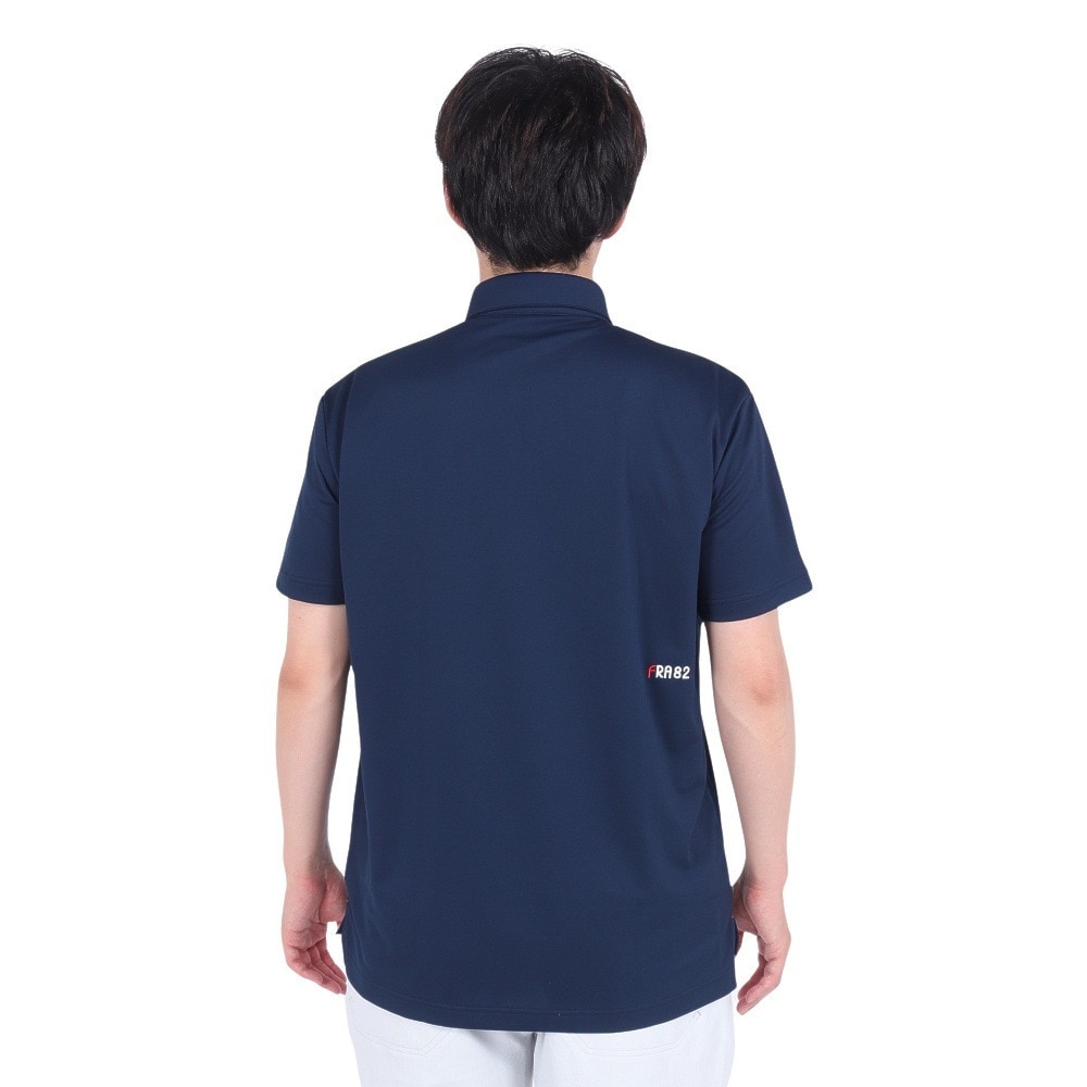 ルコックスポルティフ（lecoqsportif）（メンズ）ゴルフウェア 吸汗速乾 ストレッチフォーサー ベーシックデザイン半袖シャツ QGMXJA02 NV00