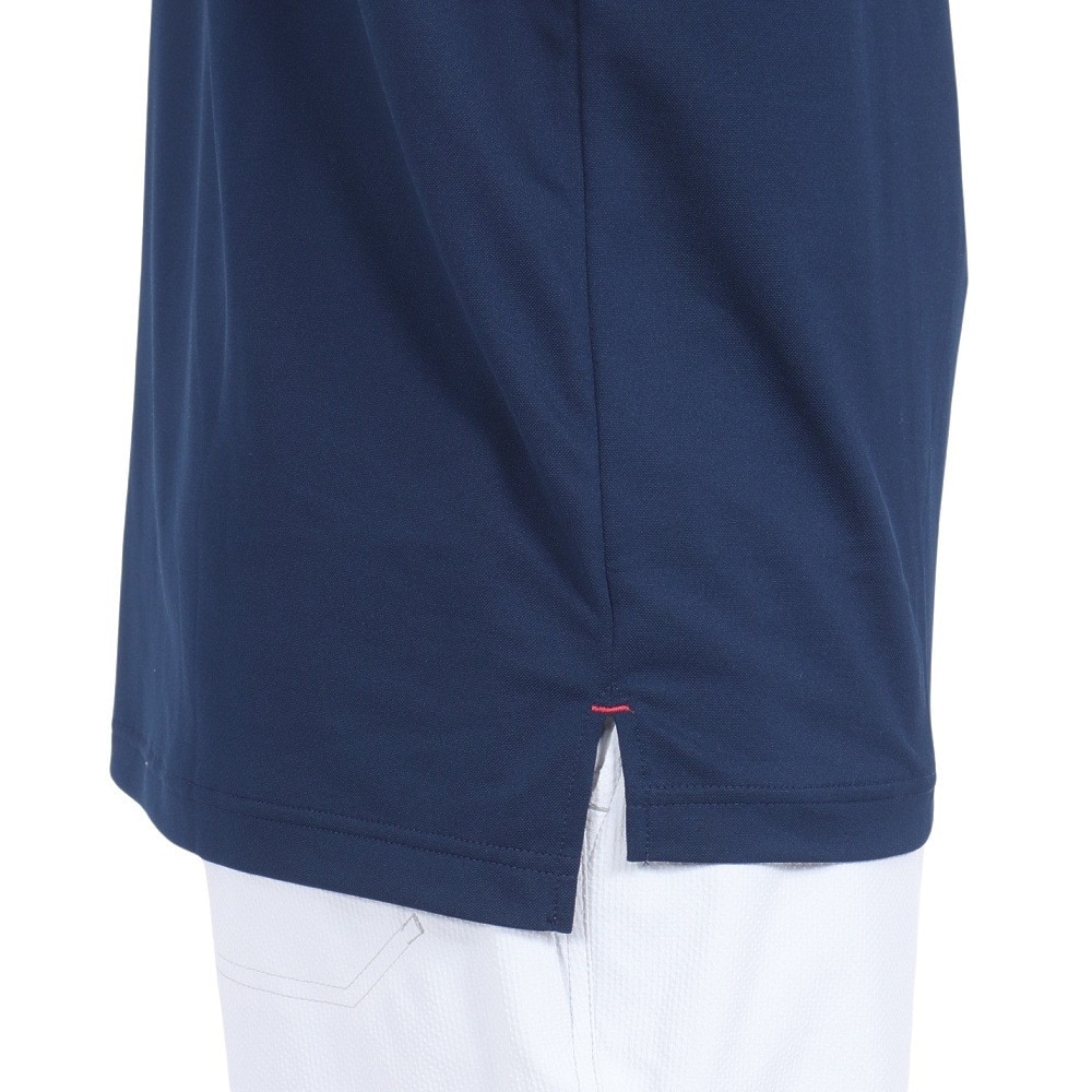 ルコックスポルティフ（lecoqsportif）（メンズ）ゴルフウェア 吸汗速乾 ストレッチフォーサー ベーシックデザイン半袖シャツ QGMXJA02 NV00