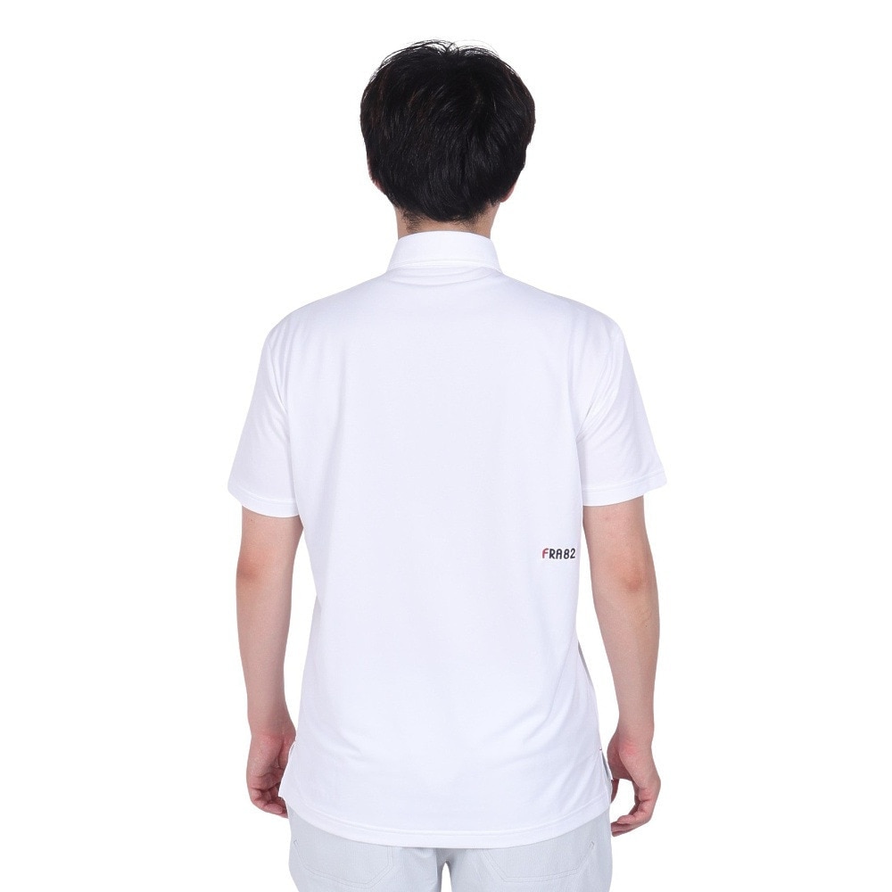 ルコックスポルティフ（lecoqsportif）（メンズ）ゴルフウェア 吸汗速乾 ストレッチフォーサー ベーシックデザイン半袖シャツ QGMXJA02 WH00