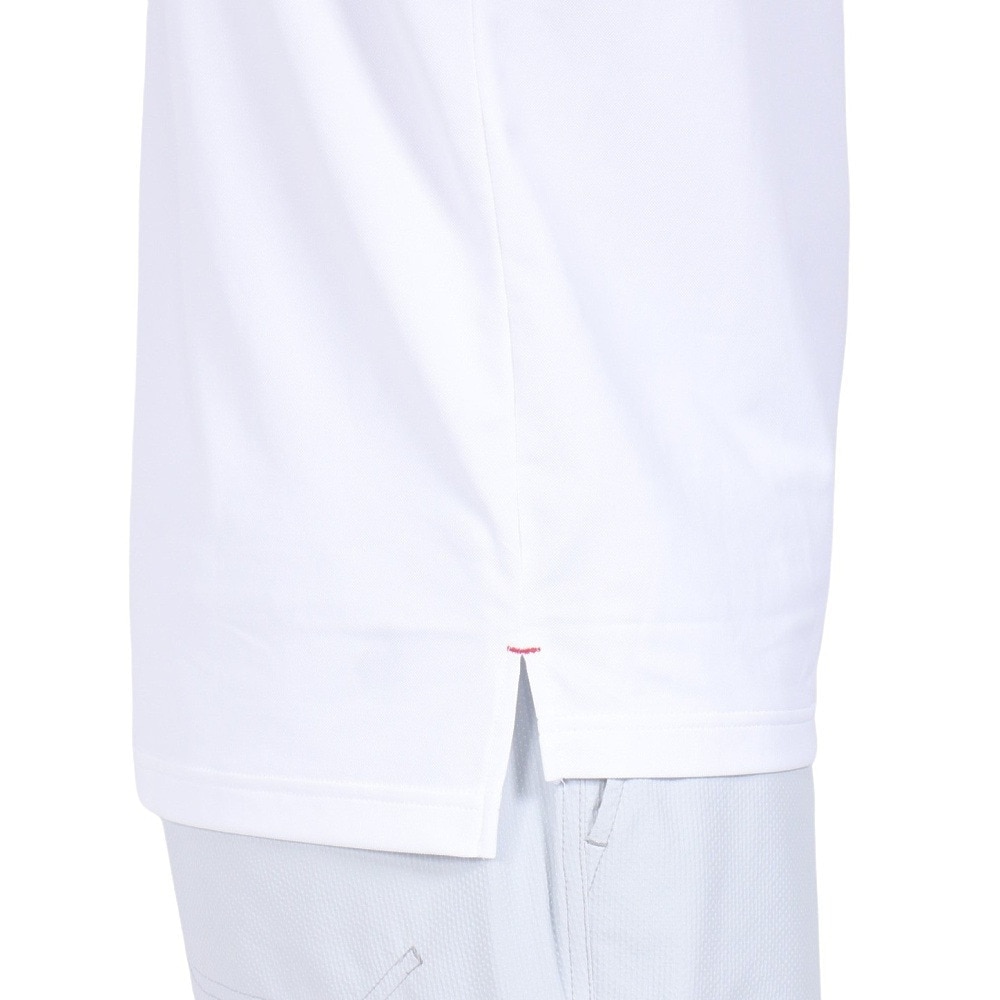ルコックスポルティフ（lecoqsportif）（メンズ）ゴルフウェア 吸汗速乾 ストレッチフォーサー ベーシックデザイン半袖シャツ QGMXJA02 WH00