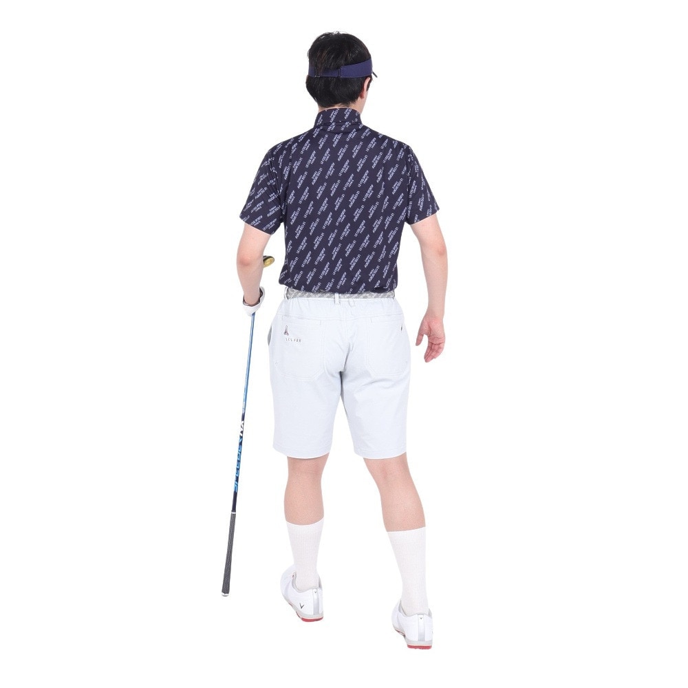 ルコックスポルティフ（lecoqsportif）（メンズ）ゴルフウェア 吸汗速乾 ストレッチフォーサー 小柄半袖シャツ QGMXJA06 NV00