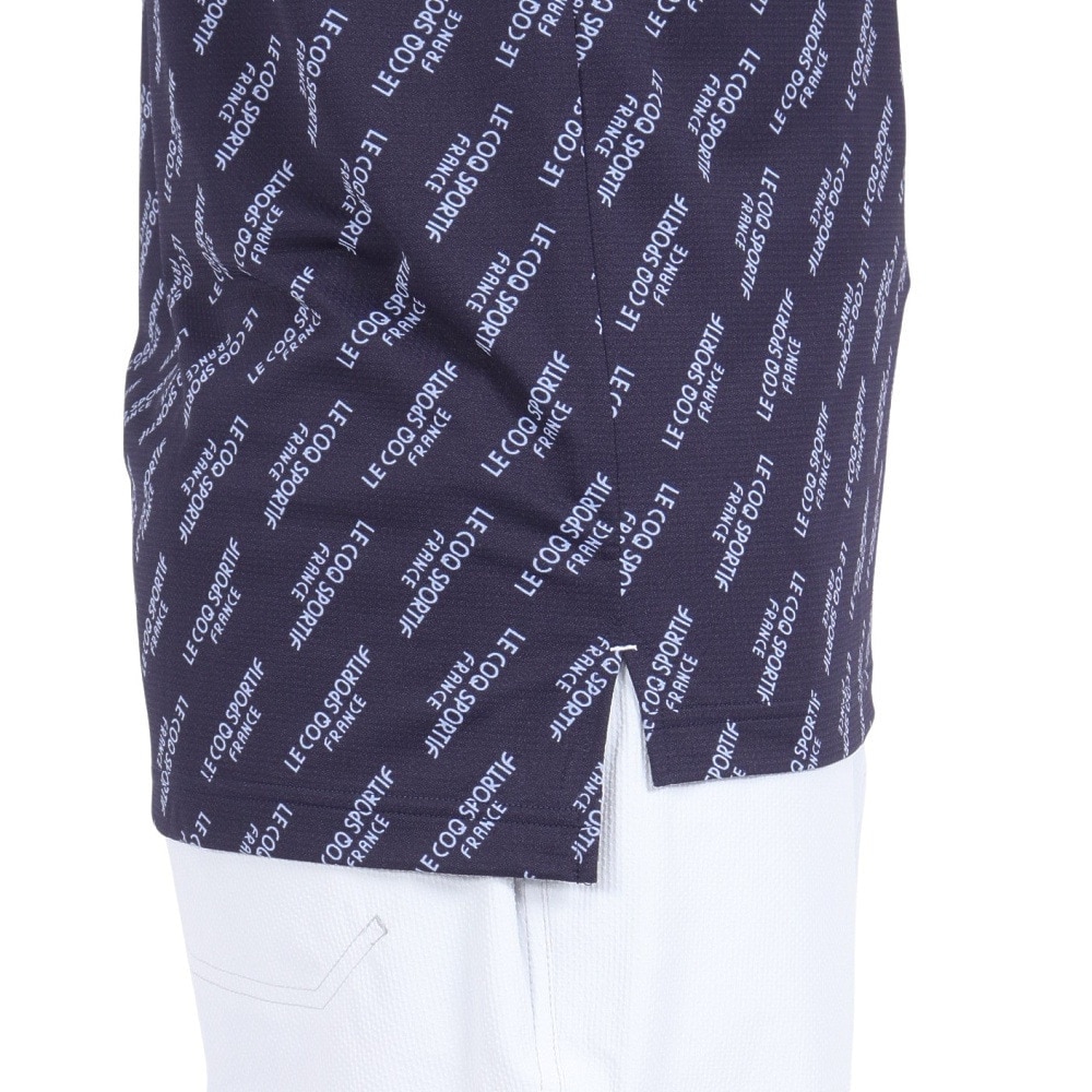 ルコックスポルティフ（lecoqsportif）（メンズ）ゴルフウェア 吸汗速乾 ストレッチフォーサー 小柄半袖シャツ QGMXJA06 NV00