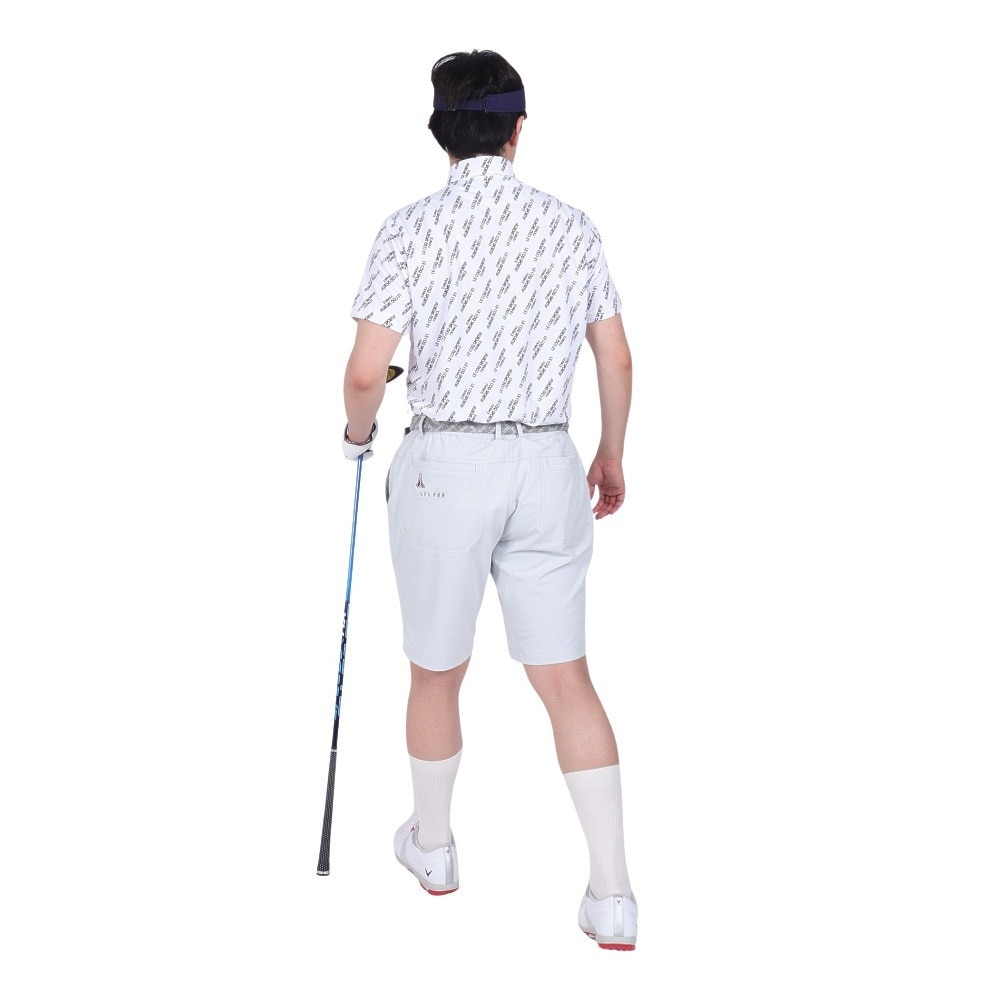 ルコックスポルティフ（lecoqsportif）（メンズ）ゴルフウェア 吸汗速乾 ストレッチフォーサー 小柄半袖シャツ QGMXJA06 WH00