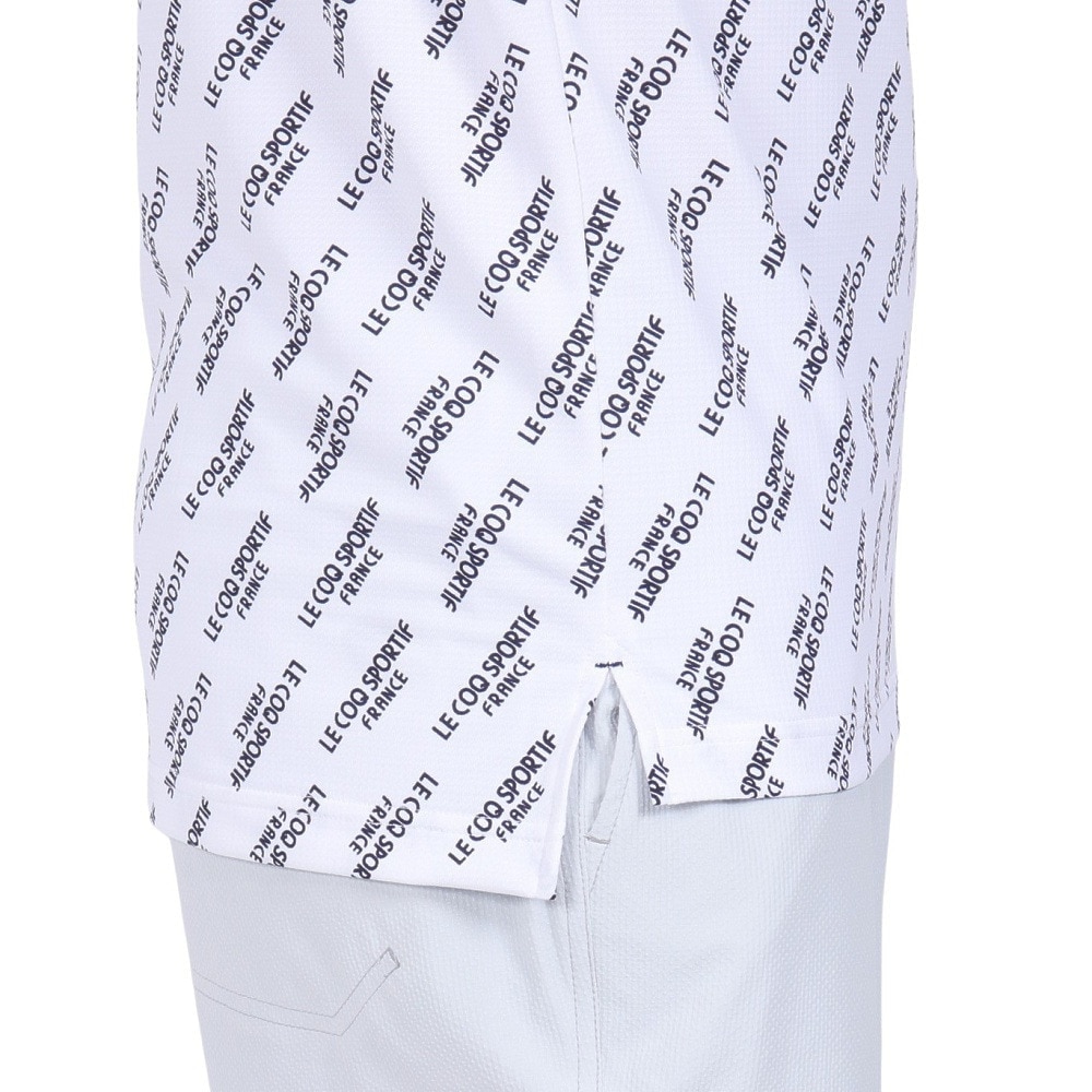 ルコックスポルティフ（lecoqsportif）（メンズ）ゴルフウェア 吸汗速乾 ストレッチフォーサー 小柄半袖シャツ QGMXJA06 WH00