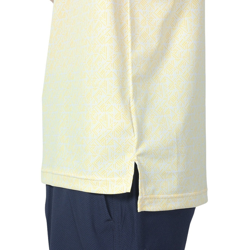 ルコックスポルティフ（lecoqsportif）（メンズ）ゴルフウェア 吸汗速乾 ストレッチフォーサー フレンチボーダー総柄半袖シャツ QGMXJA18 YL00