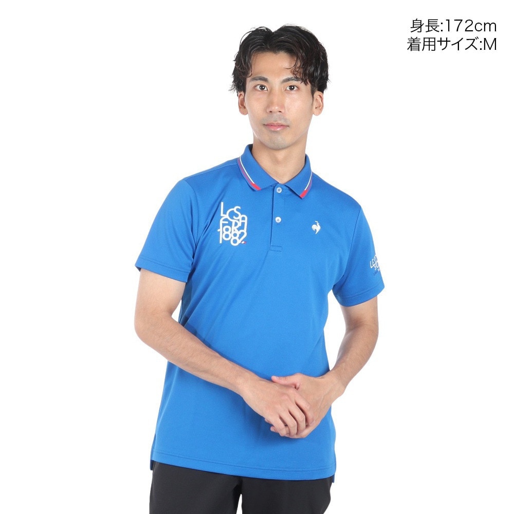 ルコックスポルティフ（lecoqsportif）（メンズ）ゴルフウェア 接触冷感 半袖シャツ QGMXJA51 BL00