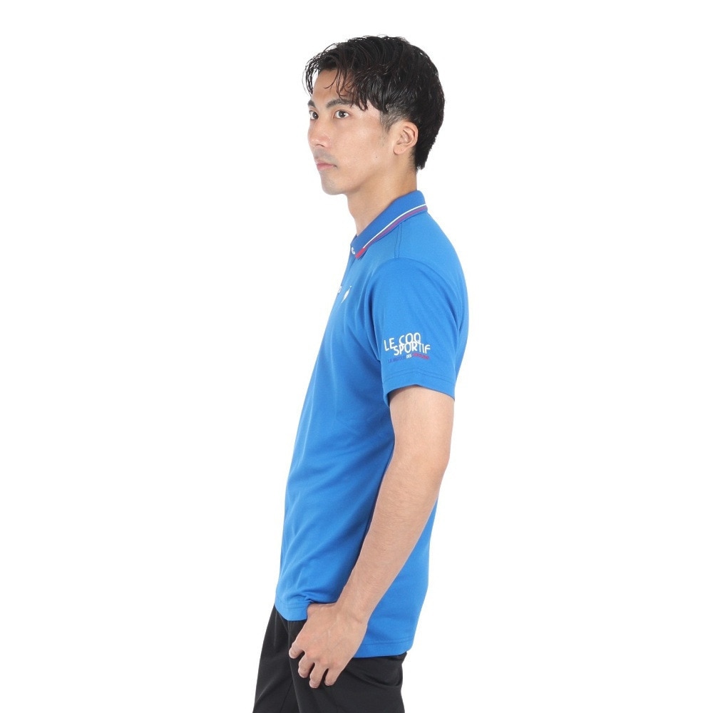 ルコックスポルティフ（lecoqsportif）（メンズ）ゴルフウェア 接触冷感 半袖シャツ QGMXJA51 BL00