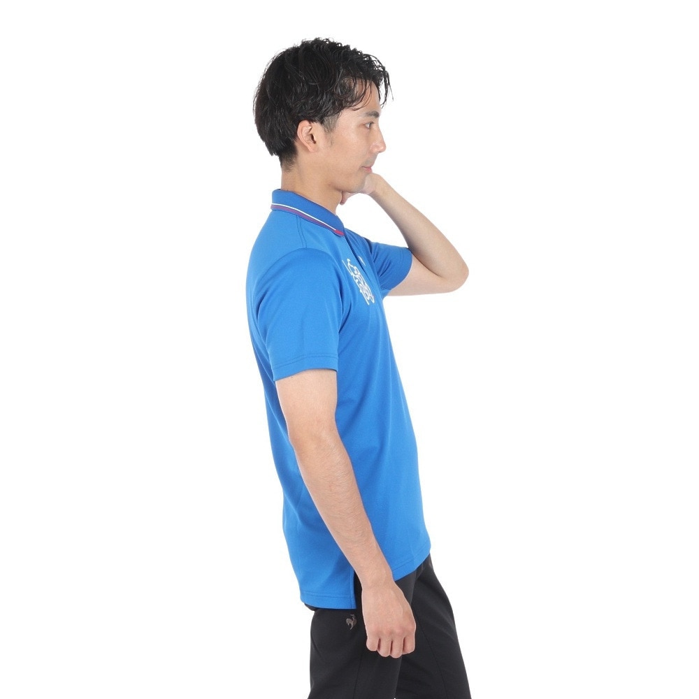 ルコックスポルティフ（lecoqsportif）（メンズ）ゴルフウェア 接触冷感 半袖シャツ QGMXJA51 BL00