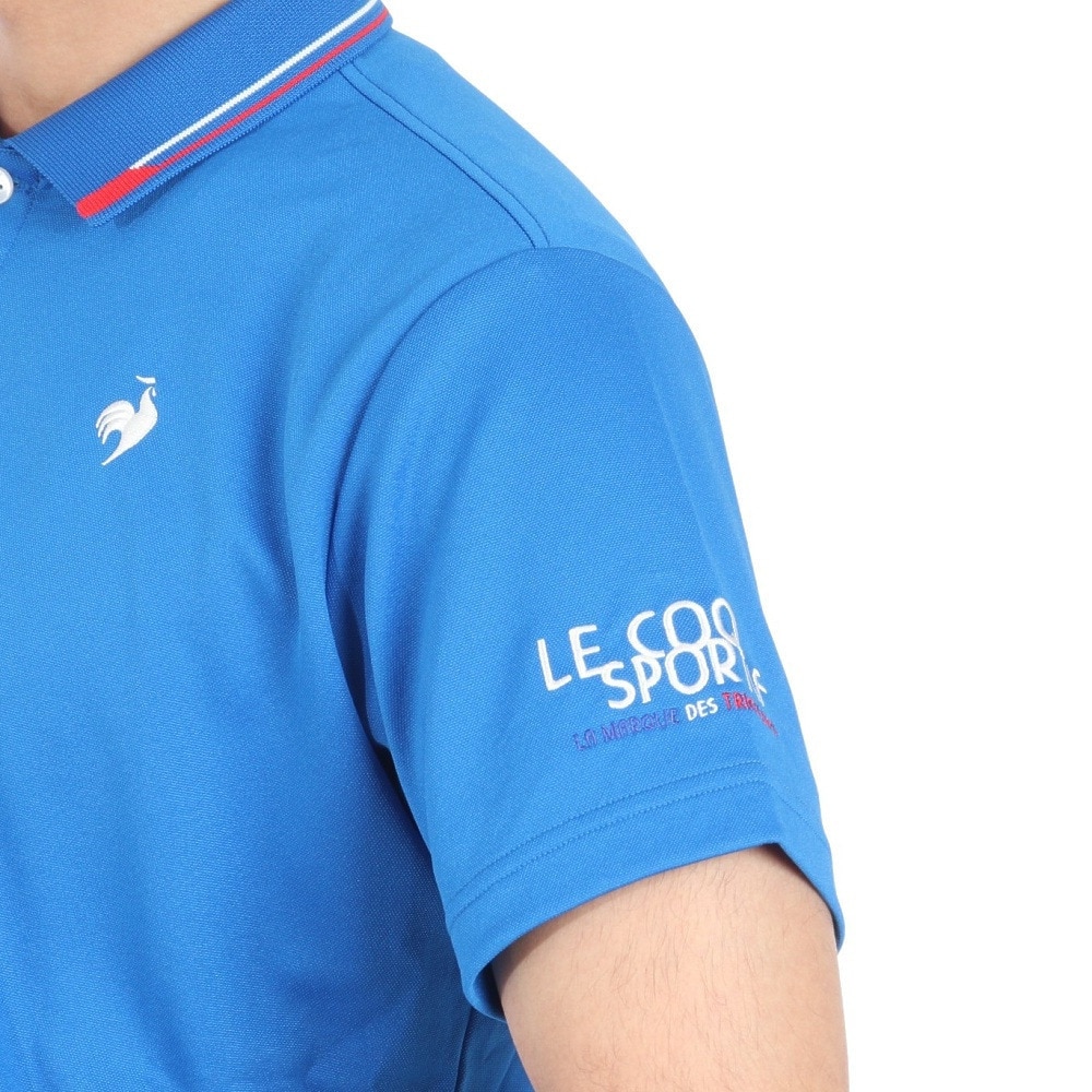 ルコックスポルティフ（lecoqsportif）（メンズ）ゴルフウェア 接触冷感 半袖シャツ QGMXJA51 BL00