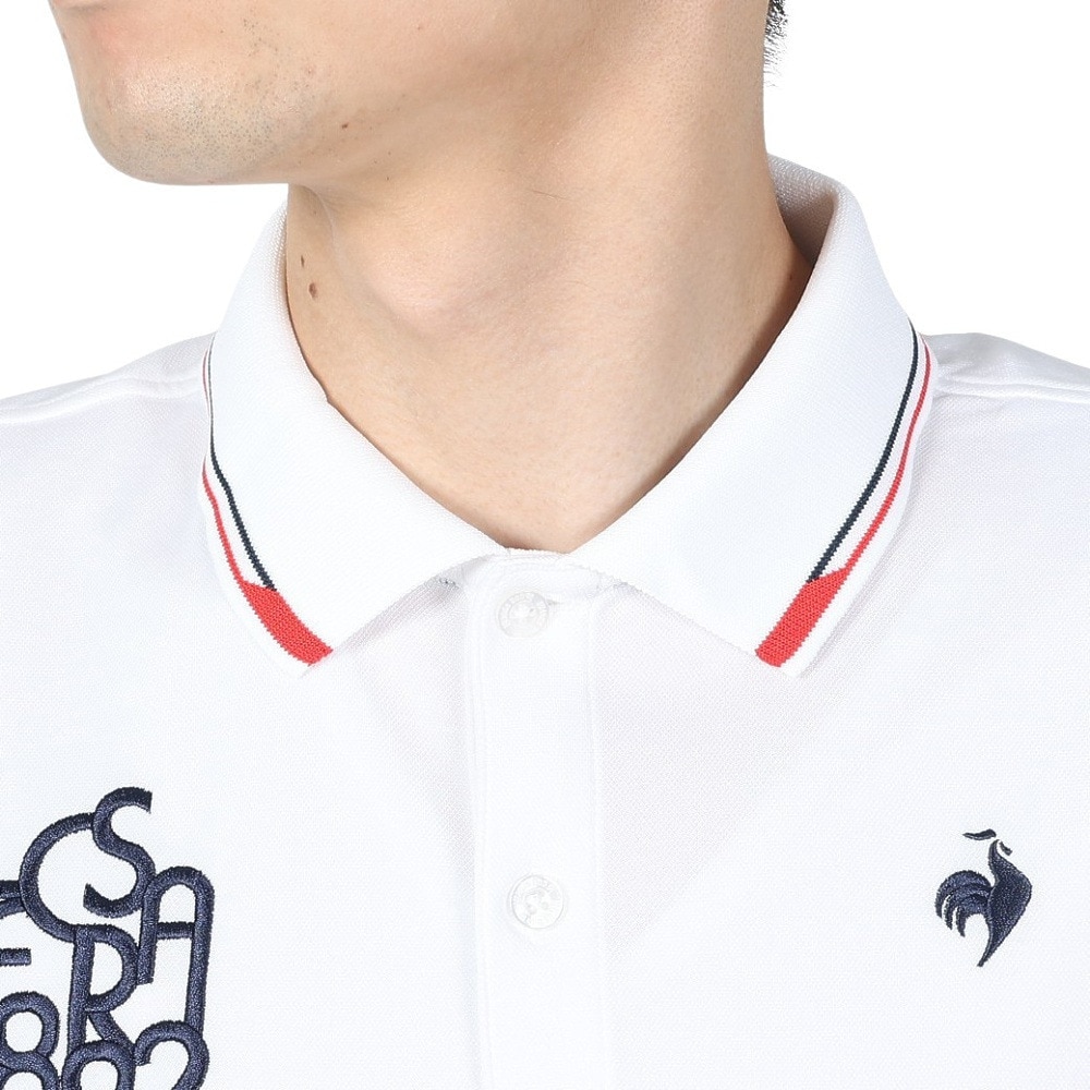 ルコックスポルティフ（lecoqsportif）（メンズ）ゴルフウェア 接触冷感 半袖シャツ QGMXJA51 WH00