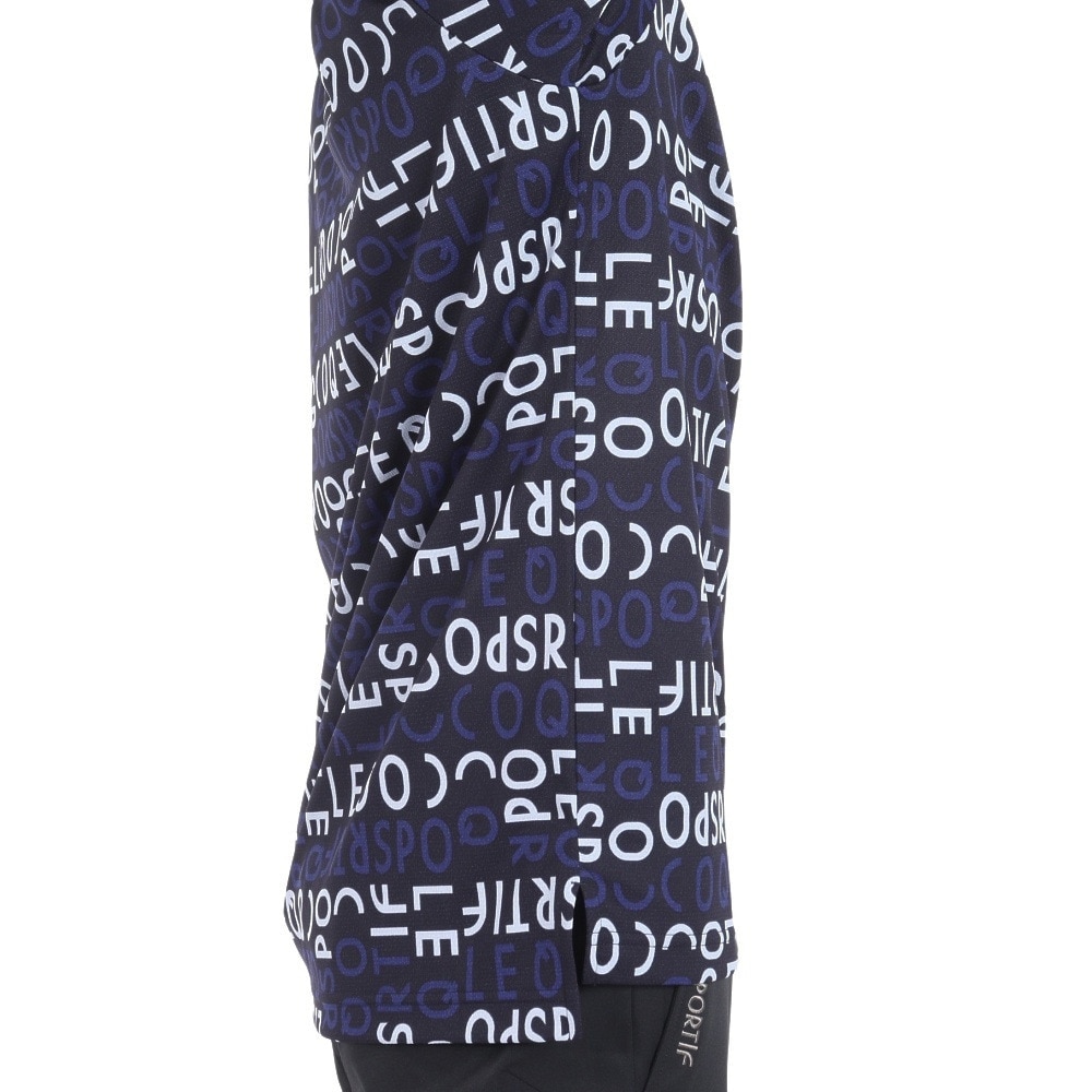 ルコックスポルティフ（lecoqsportif）（メンズ）ゴルフウェア 吸汗速乾 高通気プリント半袖シャツ QGMXJA52 NV00