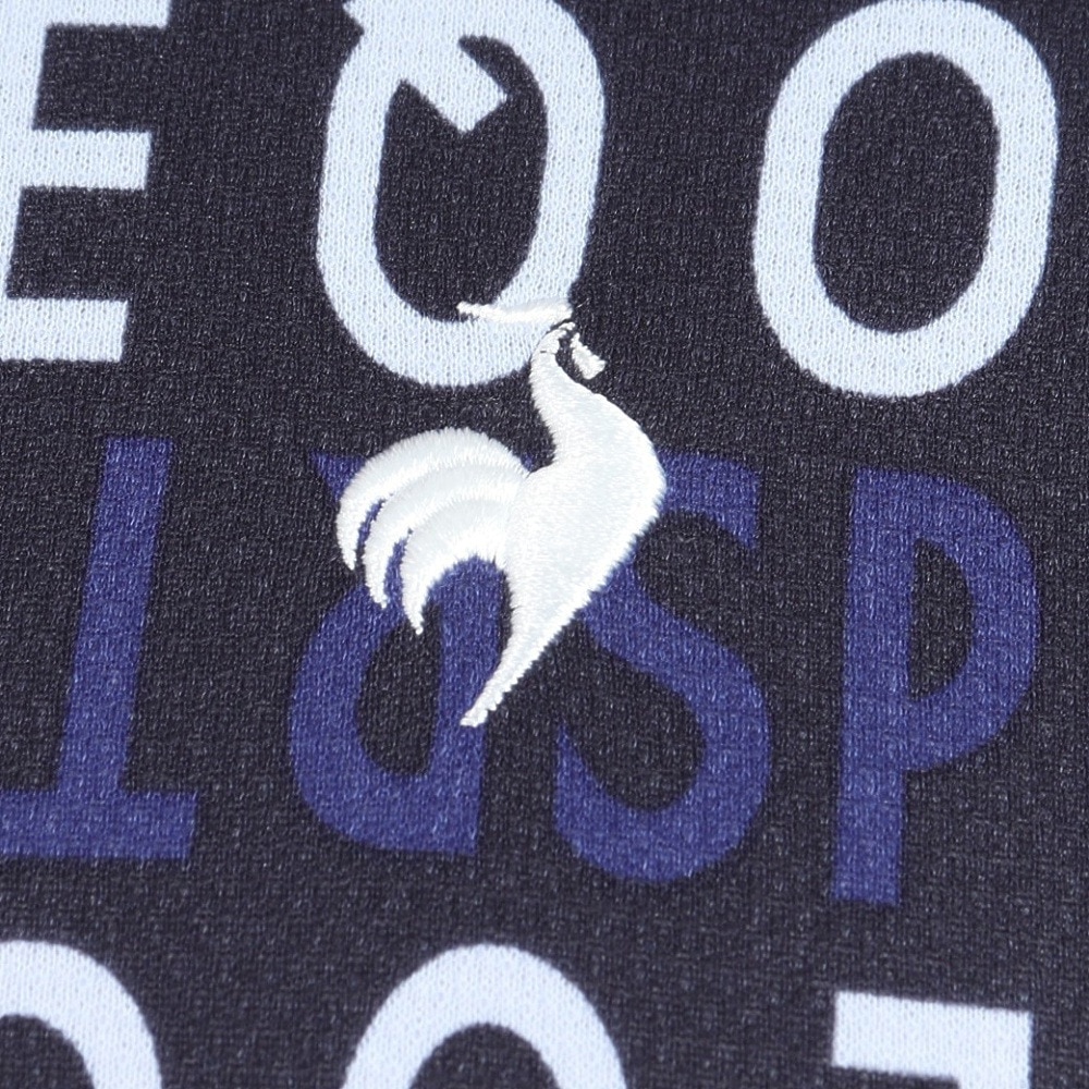 ルコックスポルティフ（lecoqsportif）（メンズ）ゴルフウェア 吸汗速乾 高通気プリント半袖シャツ QGMXJA52 NV00