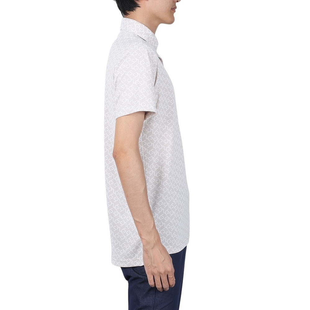 ルコックスポルティフ（lecoqsportif）（メンズ）ゴルフウェア プリント半袖シャツ QGMXJA53 BG00