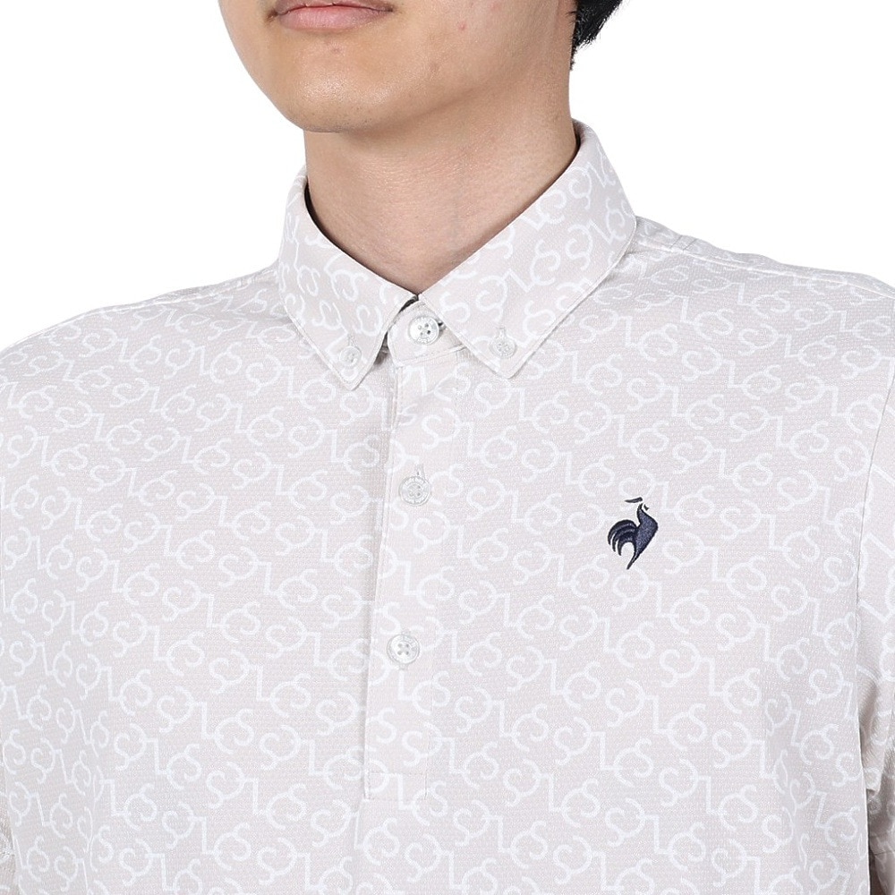ルコックスポルティフ（lecoqsportif）（メンズ）ゴルフウェア プリント半袖シャツ QGMXJA53 BG00