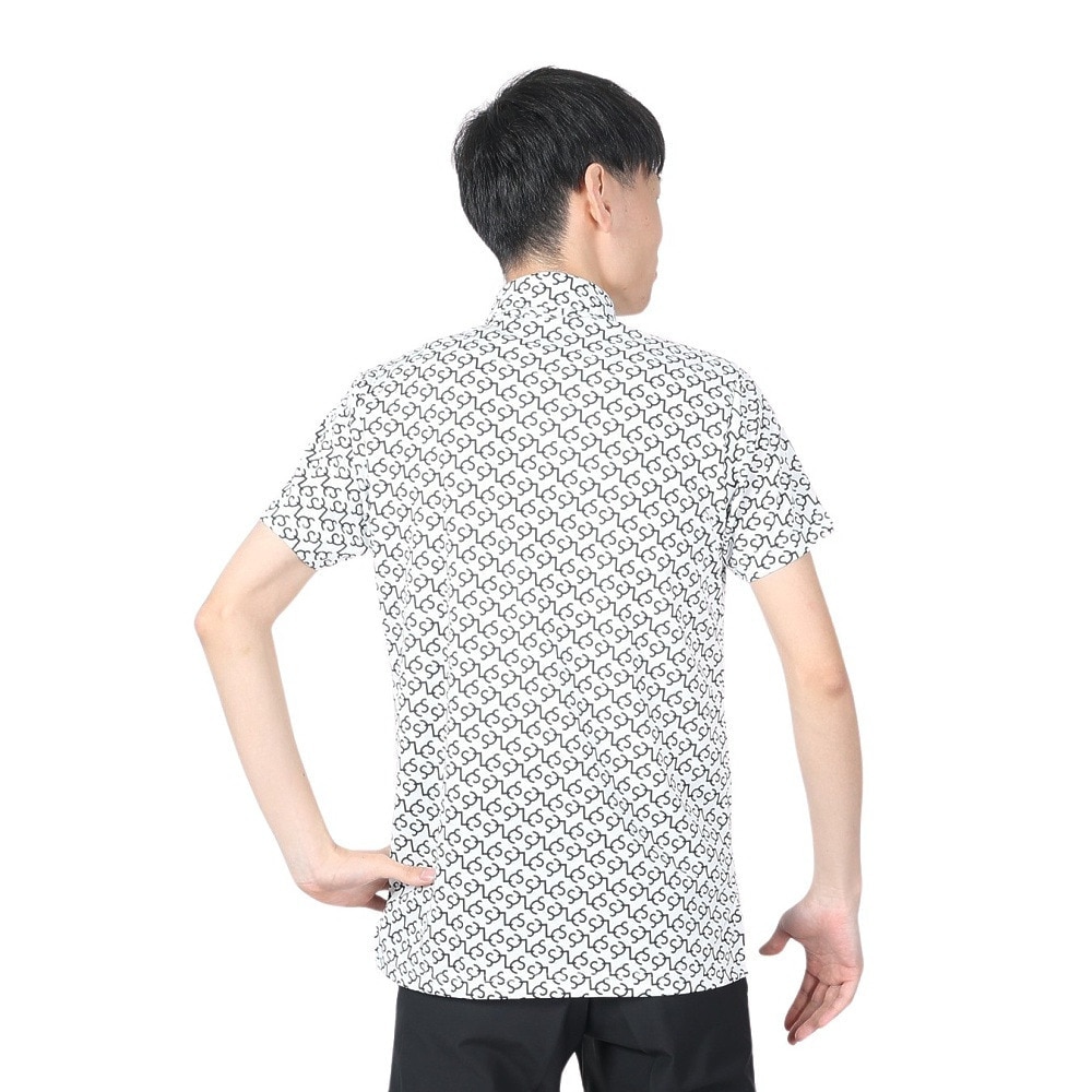 ルコックスポルティフ（lecoqsportif）（メンズ）ゴルフウェア プリント半袖シャツ QGMXJA53 WH00