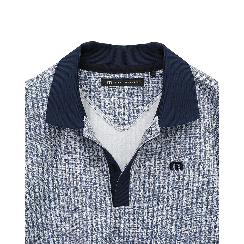 トラヴィスマシュー（Travis Mathew）（メンズ）ゴルフウェア 吸湿速乾 ストライププリント 半袖ポロシャツ 7AL010-4MIN