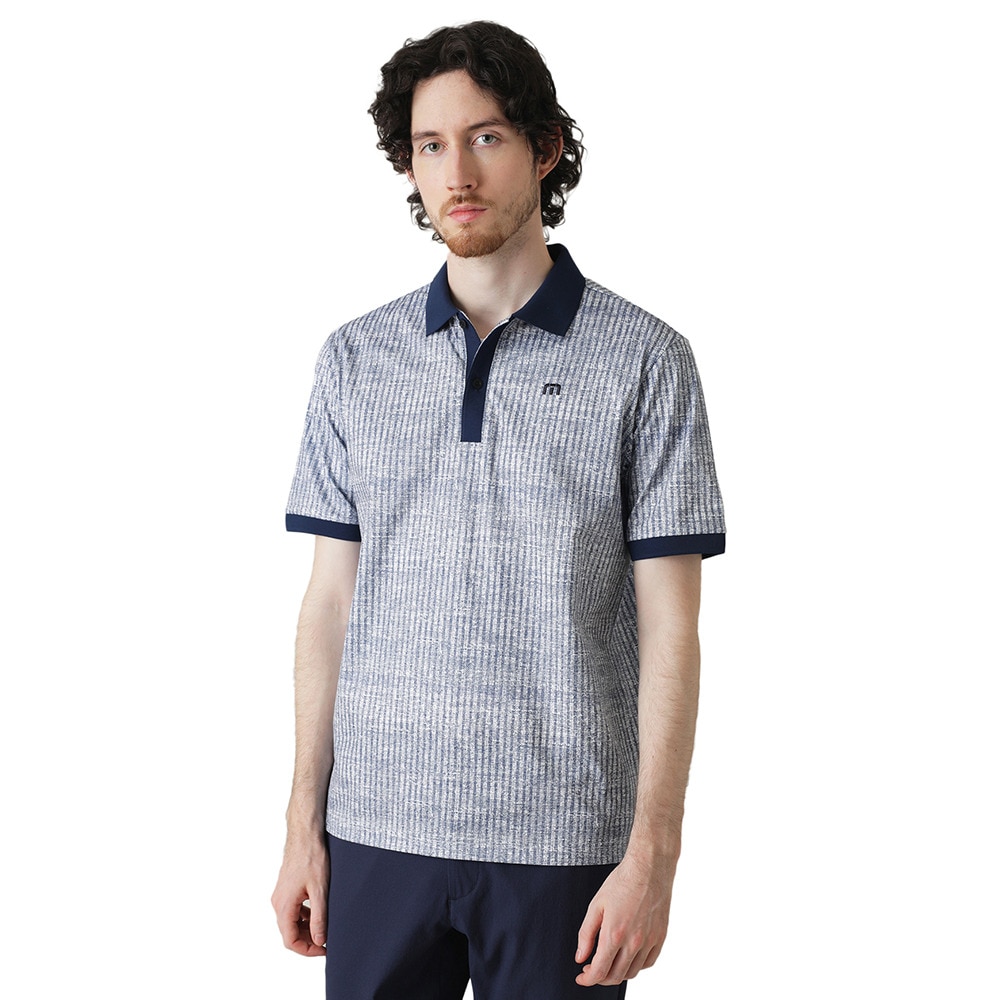 トラヴィスマシュー（Travis Mathew）（メンズ）ゴルフウェア 吸湿速乾 ストライププリント 半袖ポロシャツ 7AL010-4MIN