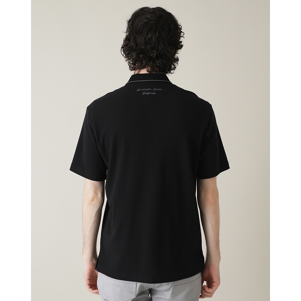 トラヴィスマシュー（Travis Mathew）（メンズ）ゴルフウェア 速乾 ワッフル半袖ポロシャツ 7AL012-0BLK