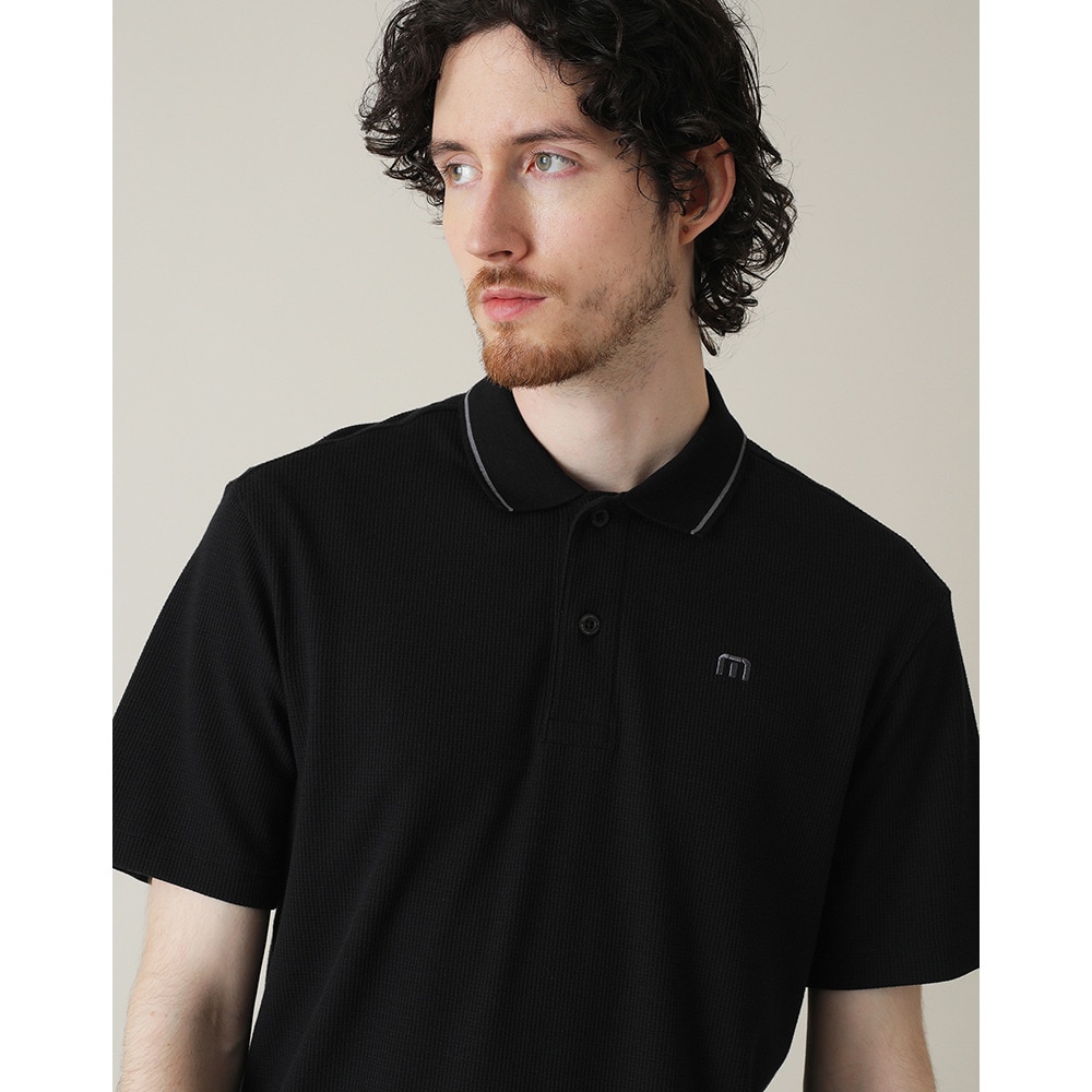 トラヴィスマシュー（Travis Mathew）（メンズ）ゴルフウェア 速乾 ワッフル半袖ポロシャツ 7AL012-0BLK