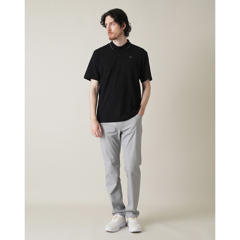 トラヴィスマシュー（Travis Mathew）（メンズ）ゴルフウェア 速乾 ワッフル半袖ポロシャツ 7AL012-0BLK