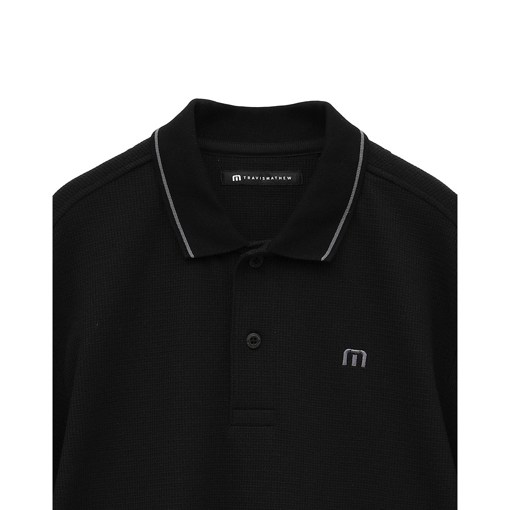 トラヴィスマシュー（Travis Mathew）（メンズ）ゴルフウェア 速乾 ワッフル半袖ポロシャツ 7AL012-0BLK