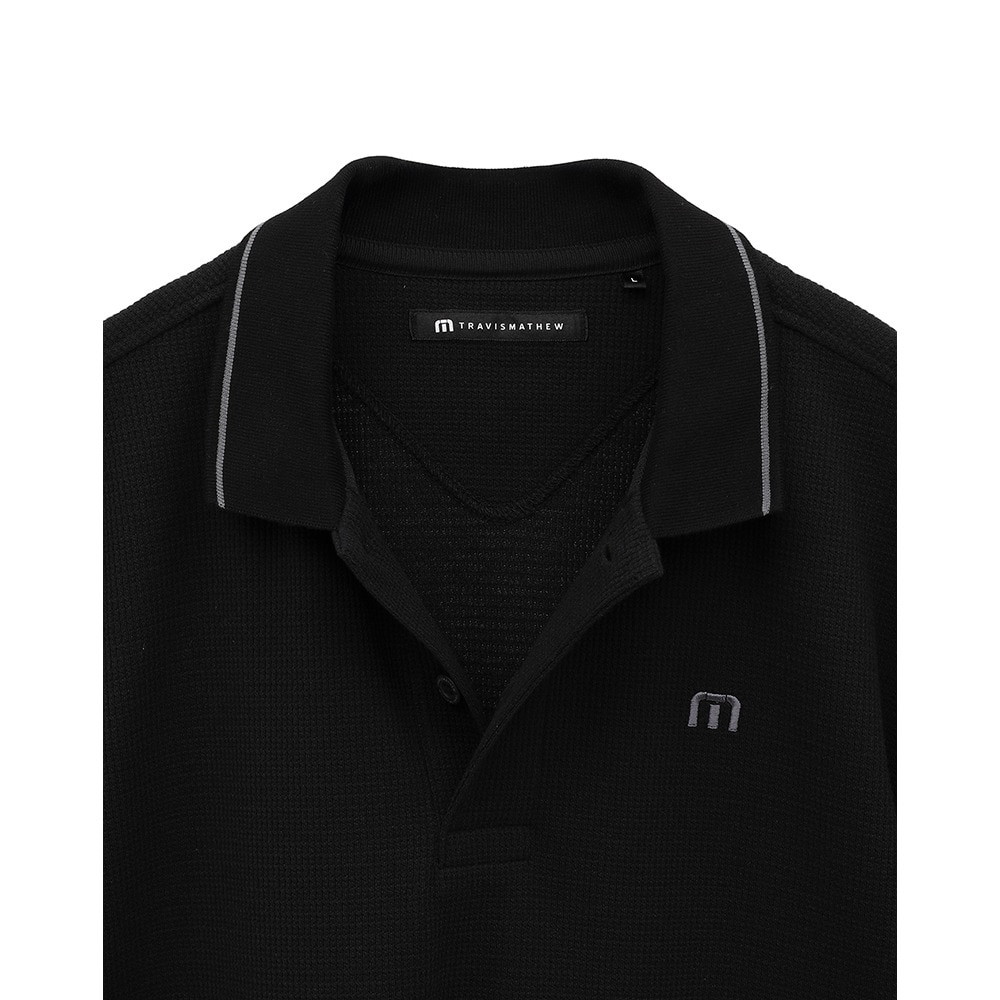 トラヴィスマシュー（Travis Mathew）（メンズ）ゴルフウェア 速乾 ワッフル半袖ポロシャツ 7AL012-0BLK