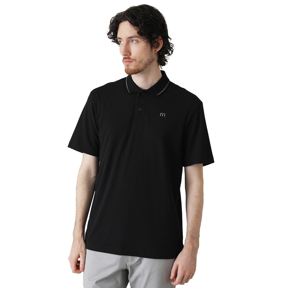 トラヴィスマシュー（Travis Mathew）（メンズ）ゴルフウェア 速乾 ワッフル半袖ポロシャツ 7AL012-0BLK