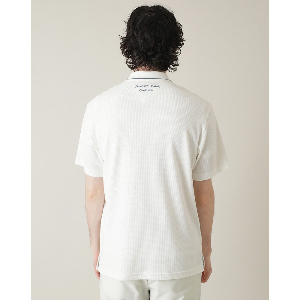 トラヴィスマシュー（Travis Mathew）（メンズ）ゴルフウェア 速乾 ワッフル半袖ポロシャツ 7AL012-1WHT