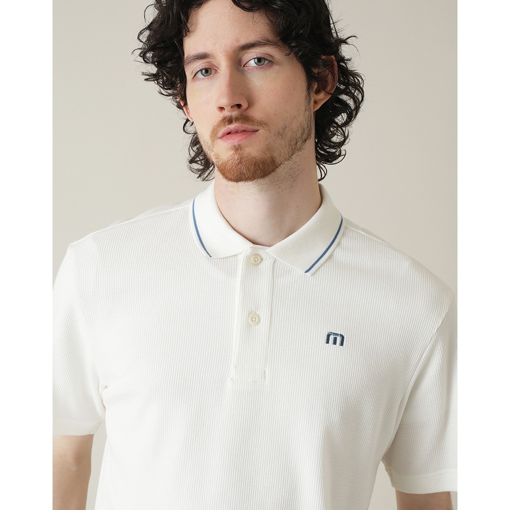 トラヴィスマシュー（Travis Mathew）（メンズ）ゴルフウェア 速乾 ワッフル半袖ポロシャツ 7AL012-1WHT